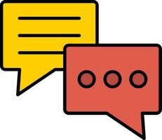 Conversation Line Filled Icon vector