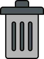 Trash Line Filled Icon vector