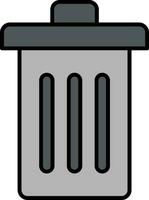 Trash Line Filled Icon vector