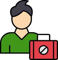 Unemployed Line Filled Icon vector