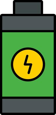 Battery Line Filled Icon