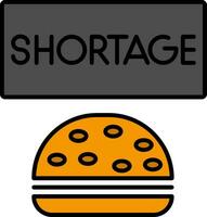 Shortage Line Filled Icon vector