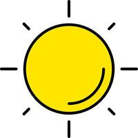 Sun Line Filled Icon vector