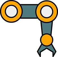 Mechanical Arm Line Filled Icon vector