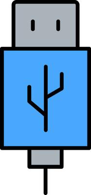 Usb Line Filled Icon