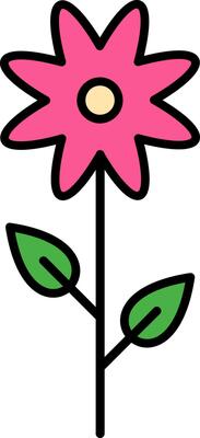 Flower Line Filled Icon