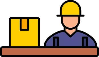Assembling Line Filled Icon vector
