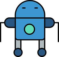 Robot Line Filled Icon vector