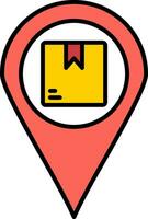 Tracking Line Filled Icon vector