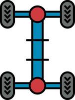 Chassis Line Filled Icon vector