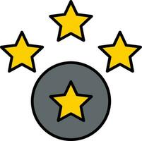 Rating Line Filled Icon vector