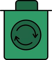 Trash Line Filled Icon vector