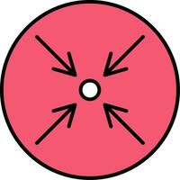 Minimize Line Filled Icon vector