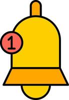 Notification Line Filled Icon vector