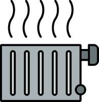 Radiator Line Filled Icon vector