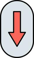 Scroll Down Line Filled Icon vector