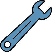 Wrench Line Filled Icon vector