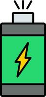 Power Line Filled Icon vector