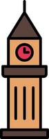Tower Line Filled Icon vector