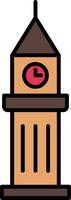 Tower Line Filled Icon vector