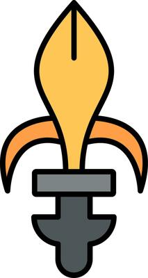 Fleur de lis Line Filled Icon