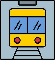 Metro Line Filled Icon vector