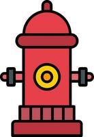 Fire Hydrant Line Filled Icon vector
