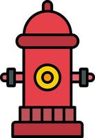 Fire Hydrant Line Filled Icon vector