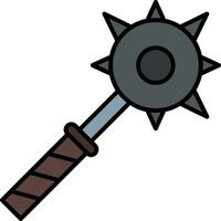 Mace Line Filled Icon vector