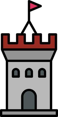 Castle Line Filled Icon