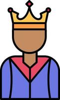 Prince Line Filled Icon vector