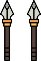 Spear Line Filled Icon vector
