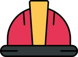 Helmet Line Filled Icon vector