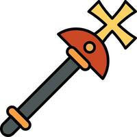 Scepter Line Filled Icon vector