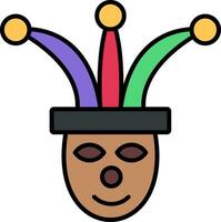 Jester Line Filled Icon vector