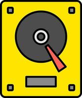 Hard Drive Line Filled Icon vector
