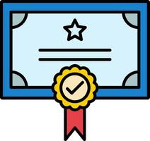 Qualify Line Filled Icon vector