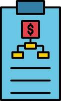 Planing Line Filled Icon vector