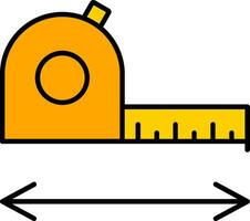 Measurement Line Filled Icon vector