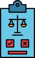 Regulation Line Filled Icon vector