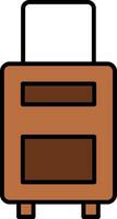 Luggage Line Filled Icon vector