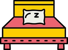 Pillow Line Filled Icon vector