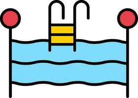 Swimming Pool Line Filled Icon vector