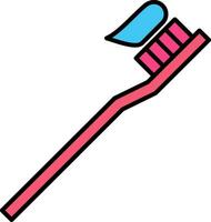 Toothbrush Line Filled Icon vector