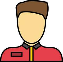 Bellboy Line Filled Icon vector