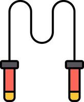 Skipping Rope Line Filled Icon vector