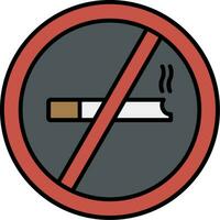 No Smoking Line Filled Icon vector