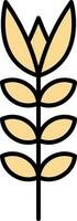 Oats Line Filled Icon vector
