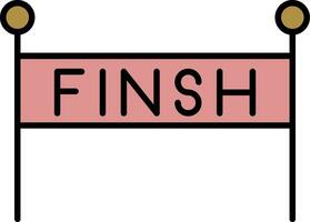 Finish Line Line Filled Icon vector