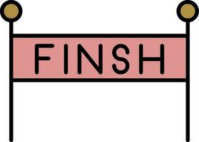 Finish Line Line Filled Icon vector